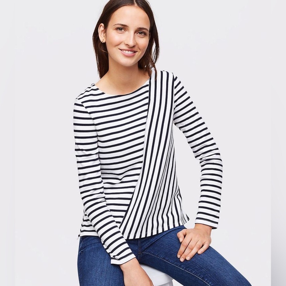 Loft-Women’s Mixed Stripe Top